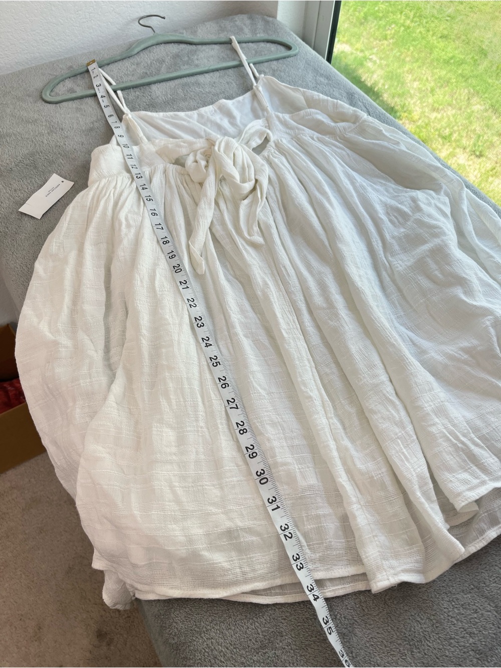 American Eagle Outfitters NWT White Baby Doll Dress size Large - Picture 8 of 11